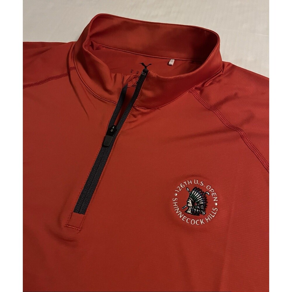 NEW Puma US Open Golf 2026 Shinnecock Hills 1/4 Zip Pullover Shirt XL Red PGA